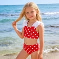 thumbnail image 2 of FUZHIQ Girls Two Pieces Swimsuits Cute Ruffle Bikini Set Hawaiian Beach Sport Bathing Suit Set Pool Swimwear,1-2 Years, 2 of 6