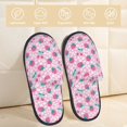 thumbnail image 2 of Fotbe Cherry Strawberry Pantuflas Peludas para Mujer con Estampado, Zapatillas de Peluche, Zapatos de Invierno para Casa, Uso Interior y Exterior-Medium, 2 of 8