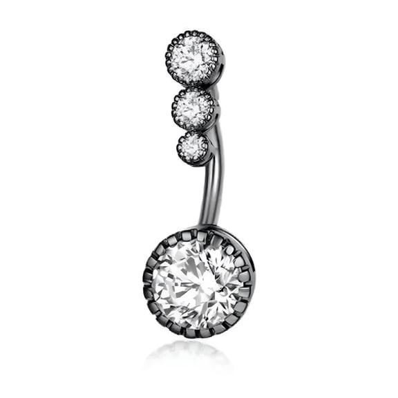 DESIGNICE Women 925 Silver Belly Bars Body Piercing Jewelry Navel Rings Belly Button Rings