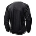 thumbnail image 5 of WTOBBY Men's Raglan Sleeve Henley Top with Button Lapel, Colored Cotton Fabric, and Four-Button Front for Base Layer Casual Wear Comfort Fit Long Sleeve Shirt ,Black L, 5 of 6