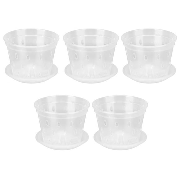 Repotting Orchid Pots, Clear Hole Design Optimal Drainage Widely Orchid Flower Pot for Outdoor