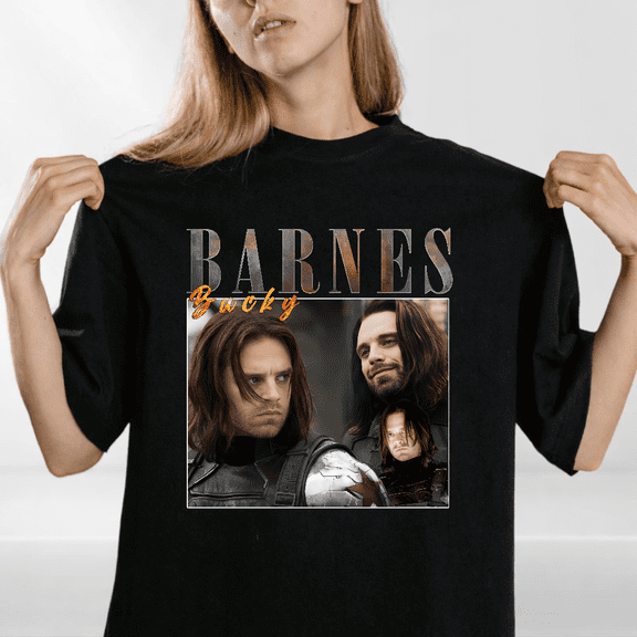 Bucky Barnes Winter Soldier Graphic T-shirt Superhero Fan Wear,for men and women up to 5XL