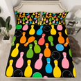 thumbnail image 2 of Feelyou Cartoon Bowling Full Size Sheets, Teens Kids Boys Girls Bed Sheets, 4-Piece, 2 of 7