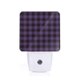 thumbnail image 1 of Balery Purple Black Plaid Luz Nocturna LED con Sensor Automático, Enchufe con Sensor Crepuscular, Luz Suave de 0.5W para Dormitorio, Pasillo, Baño-EU, 1 of 7