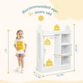 thumbnail image 3 of Curipeer Kids Dress up Storage with Mirror, Wood Armoire Wardrobe Closet, White, 3 of 9