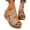 Khaki, variant on Wedge Sandals Platform Slides for Women Cork Heeled Comfortable Walking Open Toe Slip On Espadrilles Mules Wide Width Wedges Bohemia Womens Sandals for Casual Black
