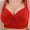 Red, variant on YHAJDS Women Large Size Bras,Bras For Women No Underwire Large Size Solid Color Red Lace Wireless Bra Comfortable Breathable Everyday Wear