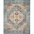 thumbnail image 2 of Nourison Passion Ivory/Light Blue 6'7" x 9'6" Area Rug, Vintage, Boho, Bed Room, Living Room, Dining Room, Kitchen, , Easy Cleaning, Non Shedding (7' x 10'), 2 of 8