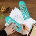 thumbnail image 5 of Darzheoy Multifunctional Geometric Ruler Geometric Drawing Template Measuring Tool Plastic Draft Rulers for Office Supplies, 5 of 5