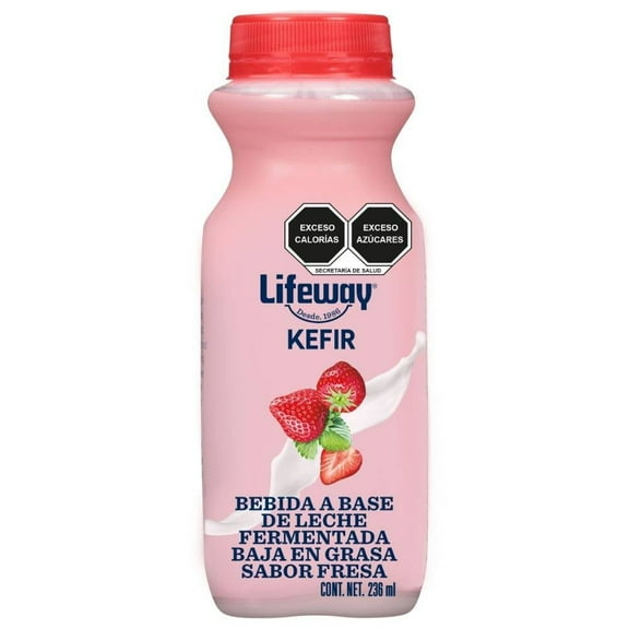 Bebida a base de leche Lifeway Kefir baja en grasa sabor fresa 236 ml
