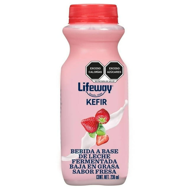 Bebida a base de leche Lifeway Kefir baja en grasa sabor fresa 236 ml