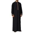thumbnail image 1 of Elegant Embroidered Long Sleeve Thobe for Daily Wear with Loose Fit and Traditional Middle Collar Robe Featuring Exquisite Stitching, 1 of 8