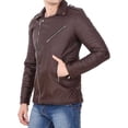 thumbnail image 2 of Mens Designer Full Sleeve Textured Men Leather Jacket, 2 of 5