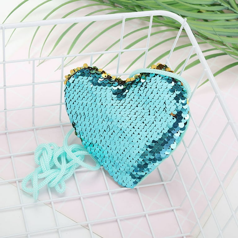 Bueautybox Sequin Coin Purses Sparkly Coin Purse Heart Girls