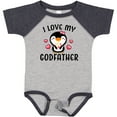 thumbnail image 3 of Inktastic I Love My Godfather with Cute Penguin and Hearts Girls Baby Bodysuit, 3 of 5