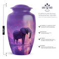 thumbnail image 2 of Elephant Mini Funeral Urn For Adult For Man - Little Urn For Male Set Of 4 - Lavender Keepsake Cremation Urns For Human Ashes For Mom - Purple Urns For Human Ashes Adult Woman, 1 Large (10&3) Inch, 2 of 7
