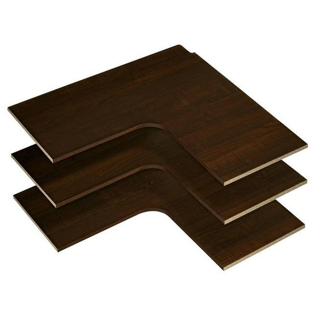 Easy Track RS3003-TON 29..8 in. Corner Shelf, Truffle - Pack of 3