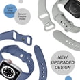 thumbnail image 3 of [Paquete de 6] Compatible con correas de Apple Watch de 45 mm, 44 mm, 42 mm, 41 mm, 40 mm y 38 mm, pulseras deportivas de silicona suave, correa de repuesto compatible con Iwatch Seri, 3 of 5