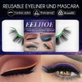 thumbnail image 3 of EELHOE Pestañas postizas de imitación de visón sin pegamento,Azul, 3 of 7