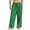 Green #019, variant on Men’s Linen Wide Leg Pants Elastic Waist Drawstring | Lightweight Breathable, Loose Fit Full Length Trousers, Big and Tall, Casual Summer Beach Daily Wear, XL