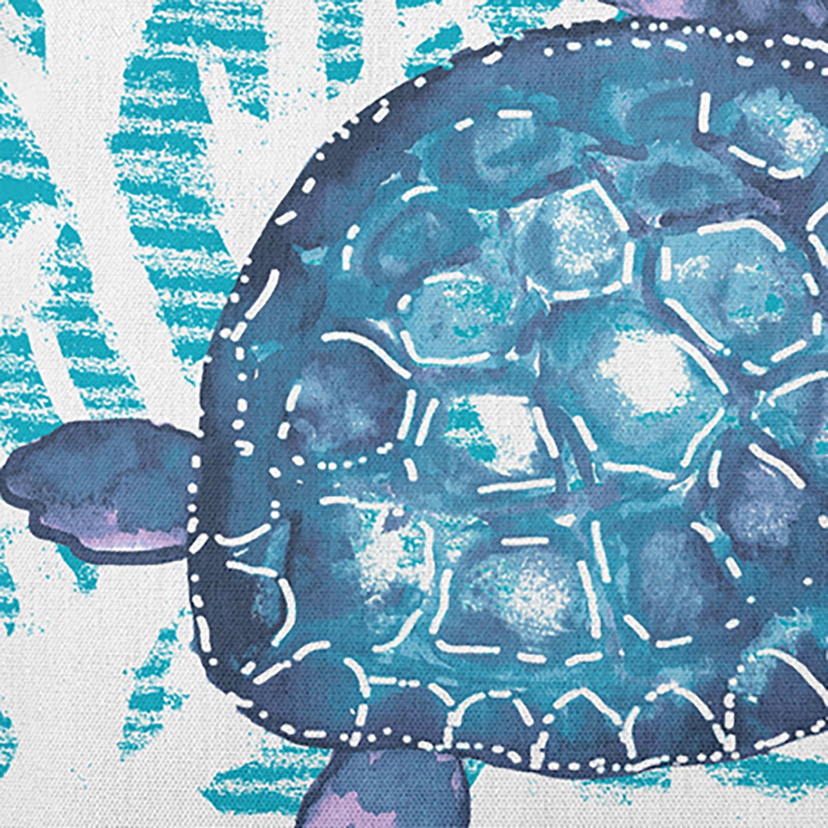 26" x 26" Simply Daisy Turtle Friend Poly Pillow with Zipper, Carribbean Turquoise Qty 1