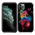 thumbnail image 2 of FINCIBO Hybrid Case Hard Plastic TPU Slim Back Cover for Apple iPhone 11 Pro 5.8" 2019, Multicolor Flowers With Hot Pink Butterflies, 2 of 8
