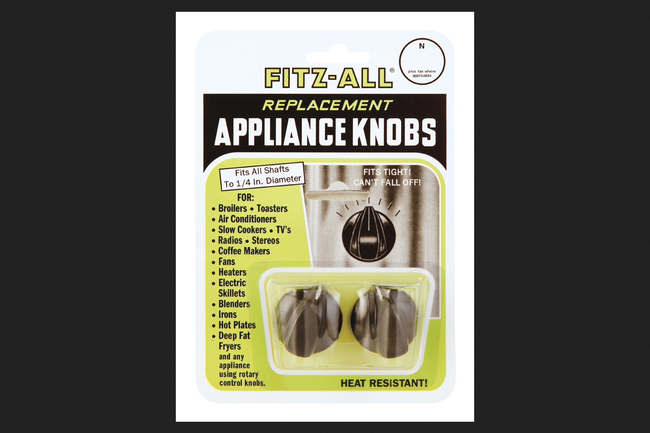 FitzAll Plastic Replacement Appliance Knobs Black