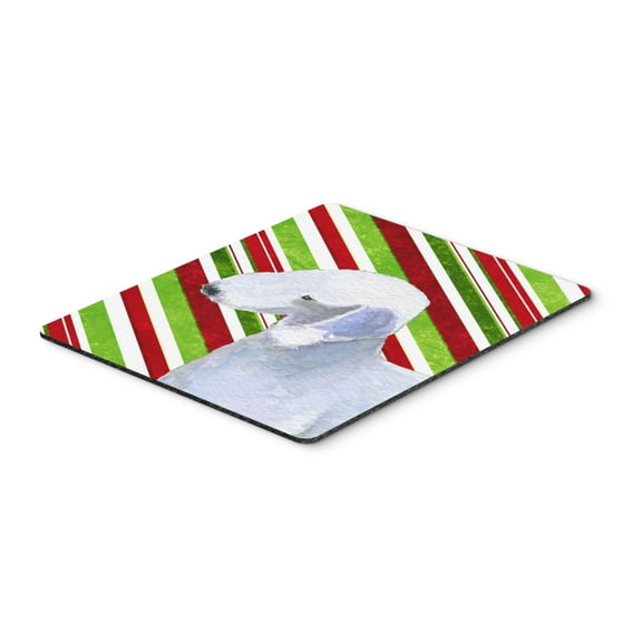 "Bedlington Terrier Candy Cane Holiday Christmas Mouse Pad Hot Pad or Trivet"