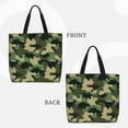 thumbnail image 4 of Sigee Camouflage Dinosaur Print Large Capacity Zippered Tote Bag - Durable, Stylish and Versatile for Everyday Use, 4 of 9