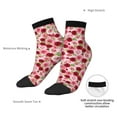 thumbnail image 4 of Goofa Rose Flowers Pattern Non Slip Socks with Grips for Elderly, Crew Socks Yoga Hospital Socks Cushioned Sole Gripper Socks for Men Women, 4 of 5