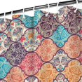 thumbnail image 3 of Waterproof Bohemian Shower Curtain 72x72 Inch Boho Style Polyester Unique Shower Curtain for Bathroom Hotel Home Decor with 12 Plastic Hooks, 3 of 5