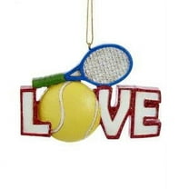 Kurt S. Adler Love Tennis Resin Ornament