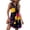 Orange, variant on WTOBBY Women's Fashion Casual Printed V-Neck Button Vest Sleeveless Dress with Pocket, Tie-Dye Colorful Print for Summer Wear, Comfortable and Stylish for Beach and Outings,Black L