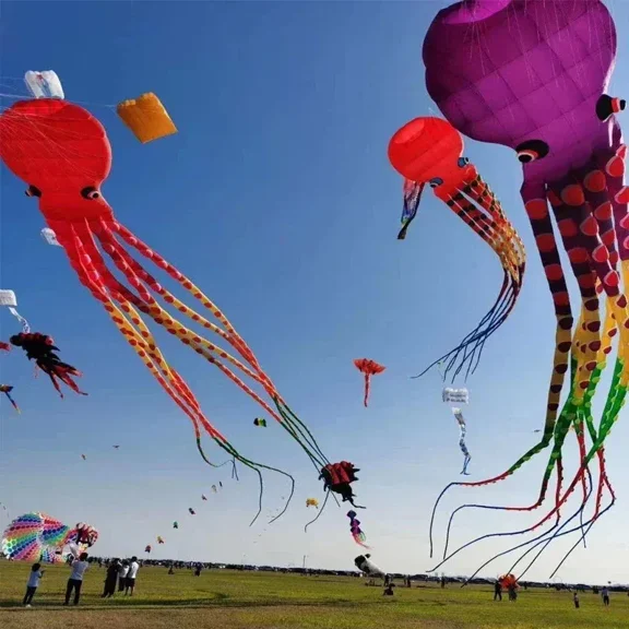 New Octopus Kites Flying Toys for Children Kites Line Professional Winds Kites Factory Adults Kite Kitesurf Toy