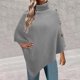 thumbnail image 1 of Suéter de cuello alto de moda de otoño para mujer, suéter de cuello alto con botones irregulares de manga larga, suéter informal, blusa, suéter para mujer, 1 of 5