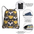 thumbnail image 4 of Wukai Mouse Cheese Waterproof Drawstring Backpack with Zipper Pocket,Large Foldable Gym Bag for Women and Men, Perfect for Sports, Yoga, and Travel, 4 of 8