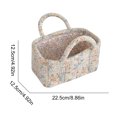 thumbnail image 2 of Yucurem Boho Fabric Storage Basket with Handles, Portable Quilted Baskets for Storages, Foldable Floral Laundry Organizer Bin for Home Picnic Shopping Travel, 8.86"x4.92"x4.92", 2 of 6