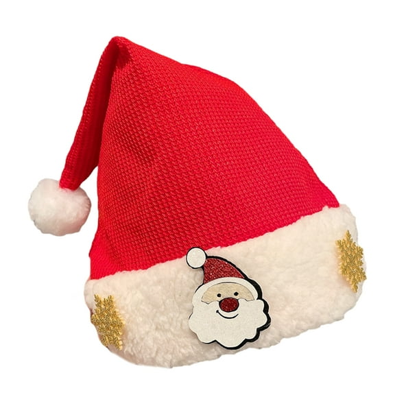 lanema Adult Multi Type Santa Hat Windproof Hat Traditional Red and White Color Christmas Santa Hat for Teens New Year Presents