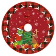 thumbnail image 3 of Falda para árbol de Navidad de Grinch, falda para árbol de Navidad con cuello de Merry Christmas, decoración navideña suave de estilo rústico, 3 of 8
