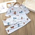 thumbnail image 2 of Baby Toddler Kids Pajamas Set Pjs 2pcs 18M-8Y for Boys Girls 6 9 12 18 24 Months Pajamas Dailywear Set Casual Homewear,12-18 Months, 2 of 6