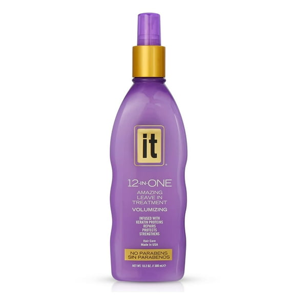 Increíble tratamiento capilar voluminizador sin enjuague 12 en uno - Infundido con queratina, aguacate y trigo integral para fortalecer y agregar volumen - Spray acondicionador para proteger el cabell