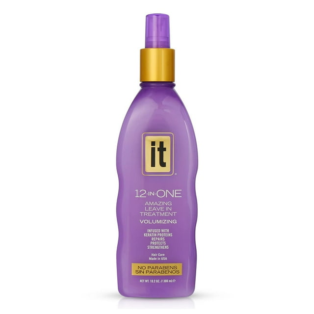 Increíble tratamiento capilar voluminizador sin enjuague 12 en uno - Infundido con queratina, aguacate y trigo integral para fortalecer y agregar volumen - Spray acondicionador para proteger el cabell