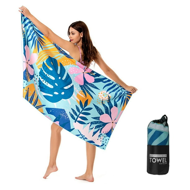 Large Beach Towel with a Carrying Bag, Lightweight Quick Dry Beach