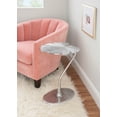 thumbnail image 5 of Dorian Leaf-Shaped Metal Accent Side Table, Silver, 5 of 13