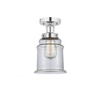 Innovations Lighting - Canton - 1 Light Semi-Flush Mount In Industrial Style-11