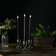 thumbnail image 2 of BalsaCircle 3 Black 11" LED Taper Flameless Candles Lights Wedding Reception, 2 of 8