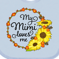 thumbnail image 4 of Inktastic My Mimi Loves Me with Sunflower Wreath Boys or Girls Baby Bib, 4 of 4