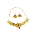 thumbnail image 4 of Conjunto de de vintage Declaración de moda Elegante Exquisito Regalos magníficos Gargantilla de joyería retro para banquete Boda Baile gema roja Yinane collar pendiente, 4 of 8
