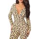 thumbnail image 5 of VISgogo Mono con Estampado de Leopardo Animal para Mujer, Manga Larga con Escote en V Profundo Bodycon Pantalones Largos Body Ropa de Dormir VISgogo moda, 5 of 8
