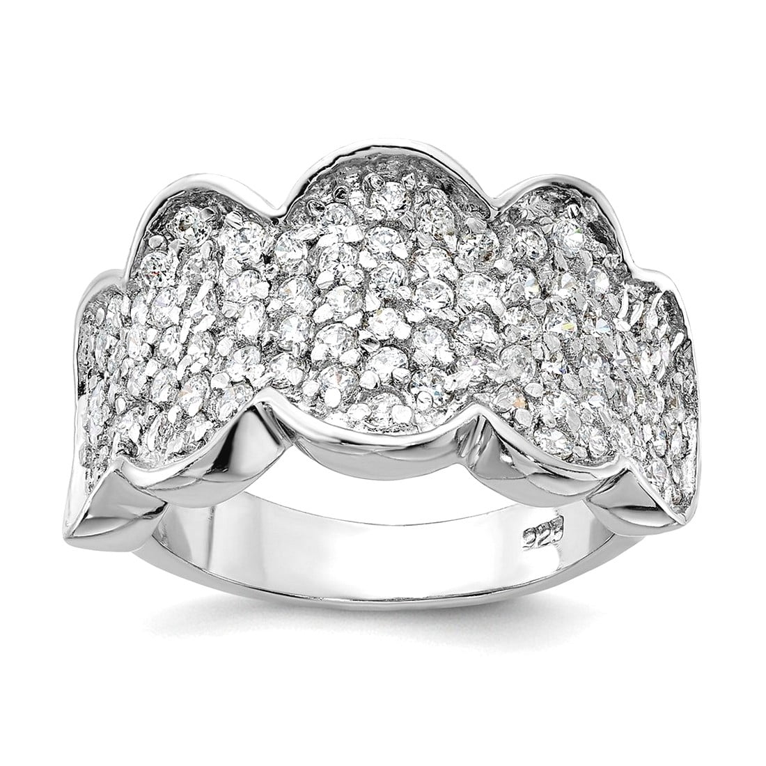AFFY Simulated Aquamarine Men's Ring – 14K White Gold Plated Sterling Silver Birthstone Ring Size 13 - View #6
